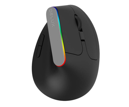 Myszka Delux Mysz pionowa M618C 2.4G 1600DPI RGB M618C Black
